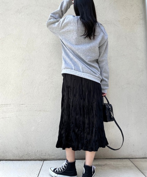 JUGLANS(ユグランス)の「☆ 韓国風。ベロアプリーツスカート(スカート・レディース・ブラック・FREE)」の4枚目の写真