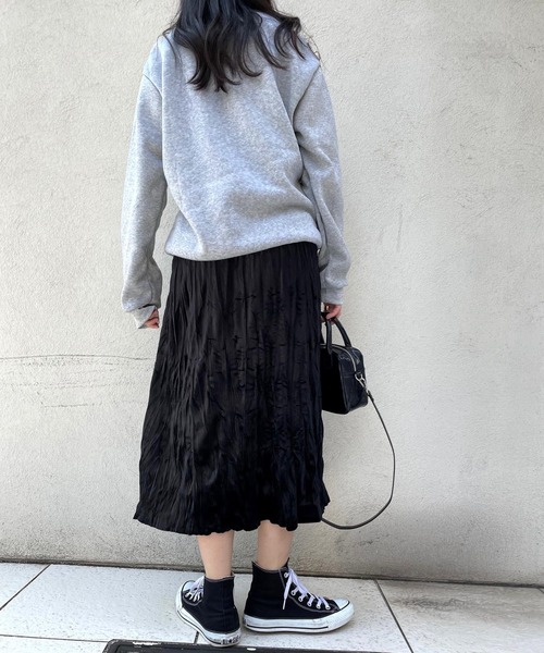 JUGLANS(ユグランス)の「☆ 韓国風。ベロアプリーツスカート(スカート・レディース・ブラック・FREE)」の3枚目の写真