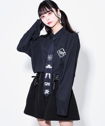 『TRAVAS TOKYO/トラバス トーキョー』Mad cherubim shirts/ネクタイ付き バックプリントシャツ