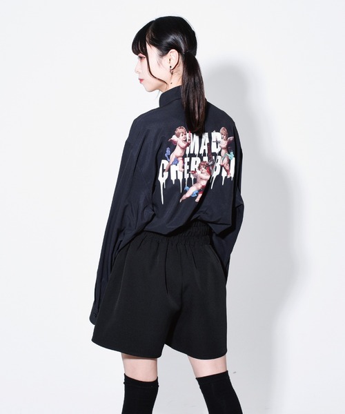 TRAVAS TOKYO（トラバス トウキョウ）の「『TRAVAS TOKYO/トラバス トーキョー』Mad cherubim shirts/ネクタイ付き バックプリントシャツ（シャツ/ブラウス・レディース・ホワイト/ブラック・FREE）」の6枚目の写真