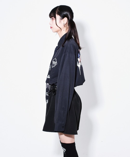 TRAVAS TOKYO（トラバス トウキョウ）の「『TRAVAS TOKYO/トラバス トーキョー』Mad cherubim shirts/ネクタイ付き バックプリントシャツ（シャツ/ブラウス・レディース・ホワイト/ブラック・FREE）」の5枚目の写真