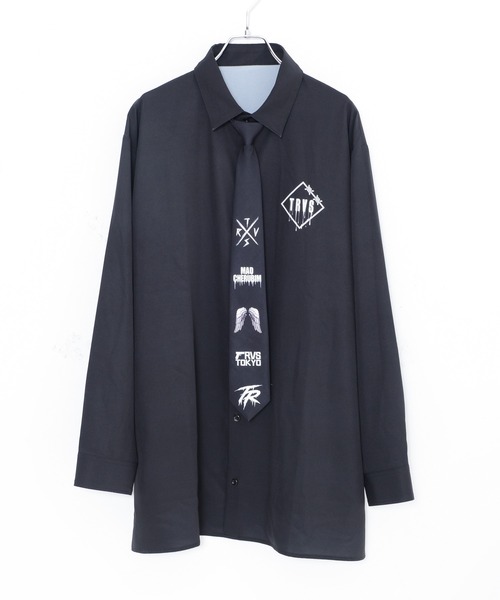 TRAVAS TOKYO（トラバス トウキョウ）の「『TRAVAS TOKYO/トラバス トーキョー』Mad cherubim shirts/ネクタイ付き バックプリントシャツ（シャツ/ブラウス・レディース・ホワイト/ブラック・FREE）」の13枚目の写真