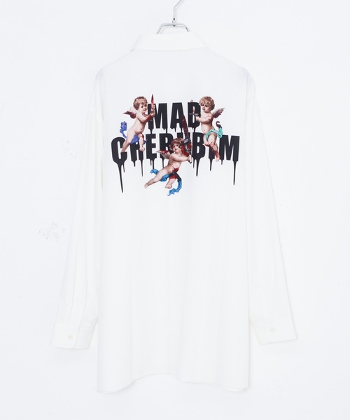 TRAVAS TOKYO（トラバス トウキョウ）の「『TRAVAS TOKYO/トラバス トーキョー』Mad cherubim shirts/ネクタイ付き バックプリントシャツ（シャツ/ブラウス・レディース・ホワイト/ブラック・FREE）」の16枚目の写真
