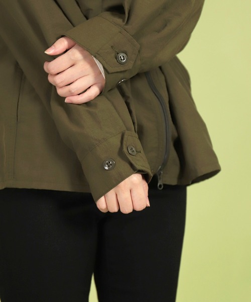 D.M.G.（ドミンゴ）の「[D.M.G / ディーエムジー] スタナータッサー 　ジップブルゾンパーカー（ブルゾン・レディース・オリーブ/ブラック・3/2）」の16枚目の写真