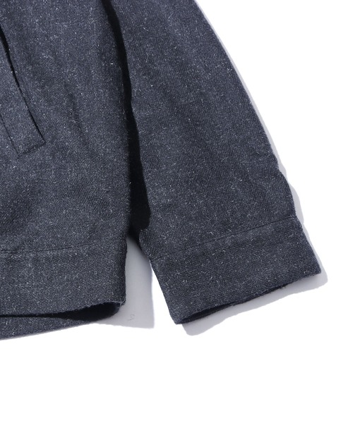 FIVE BROTHER(ファイブブラザー)の「FIVE BROTHER/ファイブブラザー WOOL ZIP WORK JACKET ジップジャケット ウール ライトアウター アメカジ(ブルゾン・メンズ・グレー/チャコールグレー・L/M)」の3枚目の写真