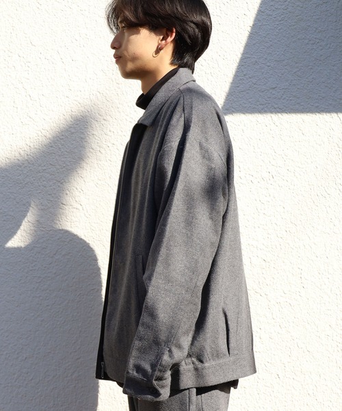 FIVE BROTHER(ファイブブラザー)の「FIVE BROTHER/ファイブブラザー WOOL ZIP WORK JACKET ジップジャケット ウール ライトアウター アメカジ(ブルゾン・メンズ・グレー/チャコールグレー・L/M)」の9枚目の写真