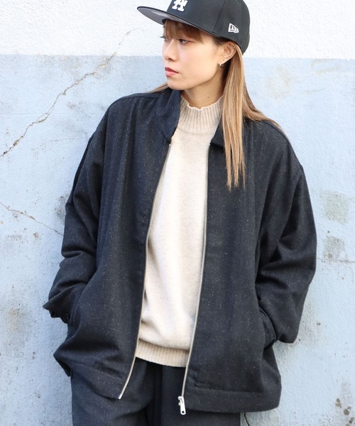 FIVE BROTHER(ファイブブラザー)の「FIVE BROTHER/ファイブブラザー WOOL ZIP WORK JACKET ジップジャケット ウール ライトアウター アメカジ(ブルゾン・メンズ・グレー/チャコールグレー・L/M)」の12枚目の写真