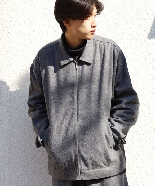FIVE BROTHER(ファイブブラザー)の「FIVE BROTHER/ファイブブラザー WOOL ZIP WORK JACKET ジップジャケット ウール ライトアウター アメカジ(ブルゾン・メンズ・グレー/チャコールグレー・L/M)」の13枚目の写真