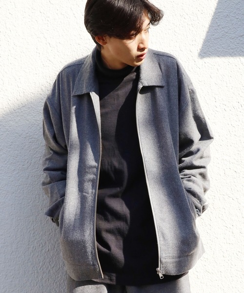 FIVE BROTHER(ファイブブラザー)の「FIVE BROTHER/ファイブブラザー WOOL ZIP WORK JACKET ジップジャケット ウール ライトアウター アメカジ(ブルゾン・メンズ・グレー/チャコールグレー・L/M)」の14枚目の写真