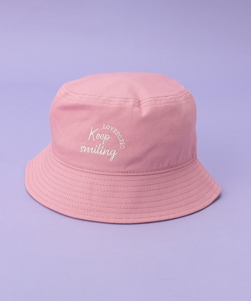 LOVETOXIC（ラブトキシック）の「ツイルバケットハット（ハット・キッズ・ブラック/ピンク/アイボリー/マルチ/ホワイト・FREE）」の4枚目の写真