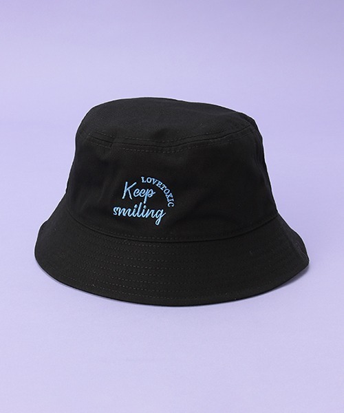 LOVETOXIC（ラブトキシック）の「ツイルバケットハット（ハット・キッズ・ブラック/ピンク/アイボリー/マルチ/ホワイト・FREE）」の3枚目の写真