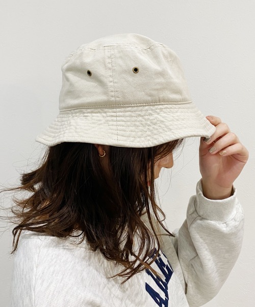newhattan(ニューハッタン)の「【newhattan】バケットハット(ハット・レディース・ホワイト/ブラック/ネイビー/オリーブ/カーキ/アイボリー/スミクロ・M/L)」の3枚目の写真