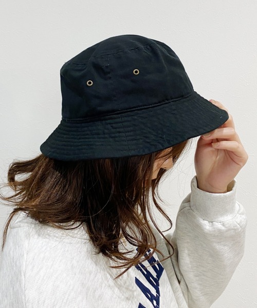 newhattan(ニューハッタン)の「【newhattan】バケットハット(ハット・レディース・ホワイト/ブラック/ネイビー/オリーブ/カーキ/アイボリー/スミクロ・M/L)」の4枚目の写真