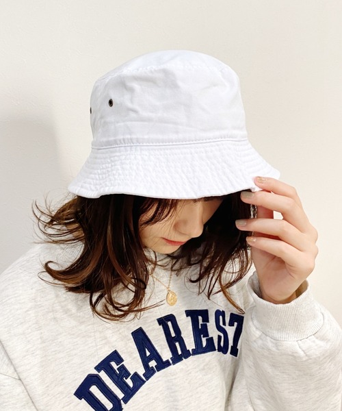 newhattan(ニューハッタン)の「【newhattan】バケットハット(ハット・レディース・ホワイト/ブラック/ネイビー/オリーブ/カーキ/アイボリー/スミクロ・M/L)」の9枚目の写真