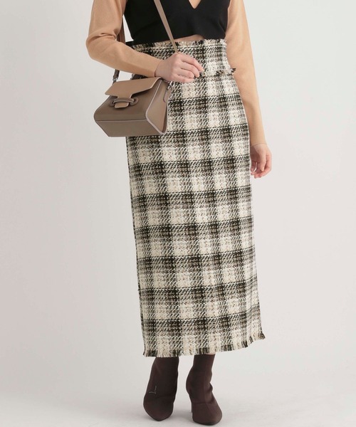 Andemiu（アンデミュウ）の「【セットアップ対応】ツイードタイト