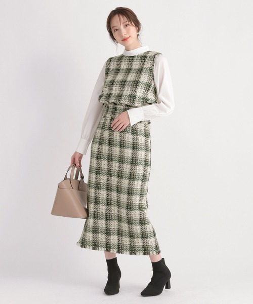 Andemiu（アンデミュウ）の「【セットアップ対応】ツイードタイト