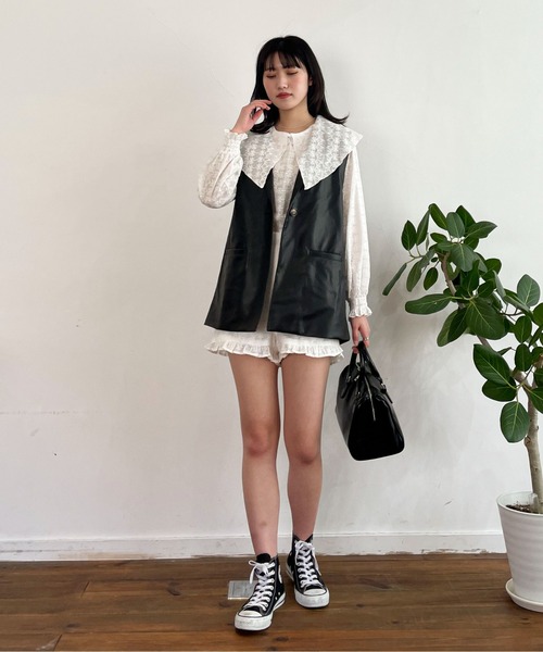 EPIMI E'PIMMY(エピミエピミー)の「〈Set upにも〉コットンレースショートパンツ(その他パンツ・レディース・ベージュ/ブラック/オフホワイト・MEDIUM)」の9枚目の写真