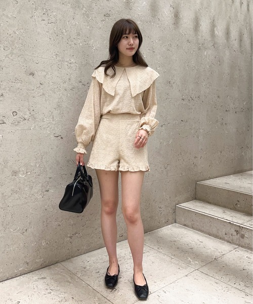 EPIMI E'PIMMY(エピミエピミー)の「〈Set upにも〉コットンレースショートパンツ(その他パンツ・レディース・ベージュ/ブラック/オフホワイト・MEDIUM)」の20枚目の写真