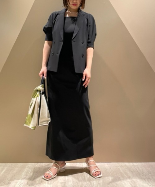 FRAY I.D（フレイアイディー）の「ロングラインキャミドレス（ワンピース・レディース・ブラック/ベージュ/ブラウン・0/1）」の9枚目の写真