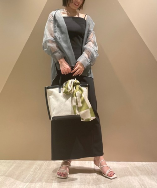 FRAY I.D（フレイアイディー）の「ロングラインキャミドレス（ワンピース・レディース・ブラック/ベージュ/ブラウン・0/1）」の12枚目の写真