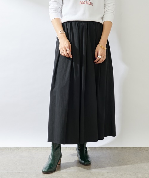SHENERY（シーナリー）の「タックギャザーロングスカート（スカート・レディース・ブラック/ホワイト・FREE）」の14枚目の写真