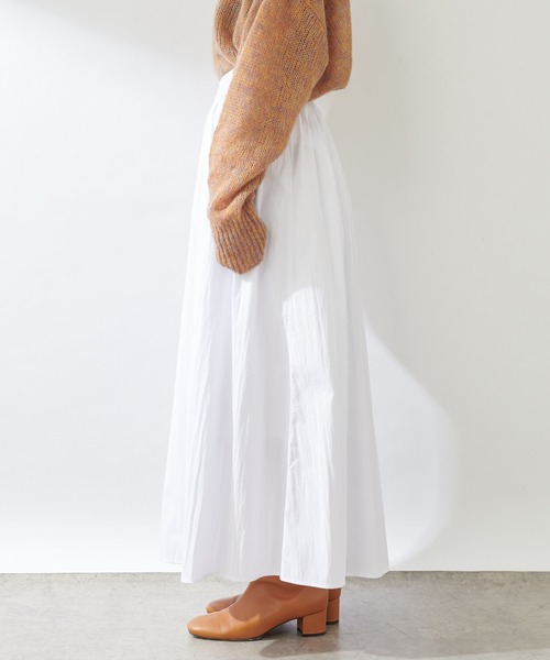 SHENERY（シーナリー）の「タックギャザーロングスカート（スカート・レディース・ブラック/ホワイト・FREE）」の19枚目の写真