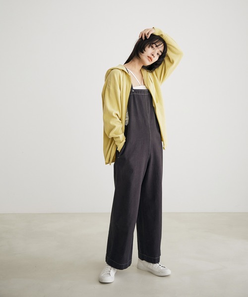 SALON adam et rope'(サロン アダム エ ロペ)の「【極上の肌ざわり】フードパーカー -CreamyCotton /クリーミーコットン-(パーカー・レディース・パープル/グレー/オフホワイト/イエロー・FREE)」の8枚目の写真