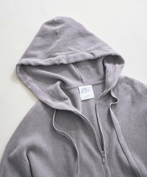 SALON adam et rope'(サロン アダム エ ロペ)の「【極上の肌ざわり】フードパーカー -CreamyCotton /クリーミーコットン-(パーカー・レディース・パープル/グレー/オフホワイト/イエロー・FREE)」の13枚目の写真