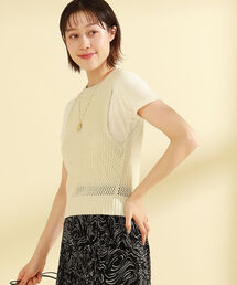 Ray BEAMS | Ray BEAMS / メッシュ アメスリ ベスト(ニット/セーター)