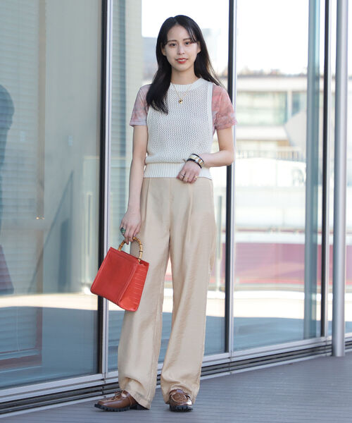 Ray BEAMS（レイビームス）の「Ray BEAMS / メッシュ アメスリ ベスト（ニット/セーター・レディース・ブラック/オレンジ/ホワイト系その他6・ONE SIZE）」の8枚目の写真