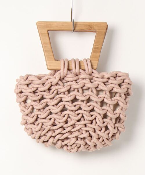 ALIENINA(アリエニーナ)の「【ALIENINA/アリエニーナ】ウッドハンドル バッグ コットン ロープバッグ(ハンドバッグ・レディース・ベビーピンク/ミント/ホワイト・FREE)」の9枚目の写真