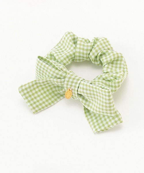 petit main(プティマイン)の「BIGリボンシュシュ(シュシュ・キッズ・ライトグリーン/ラベンダー/ライトピンク・FREE)」の2枚目の写真