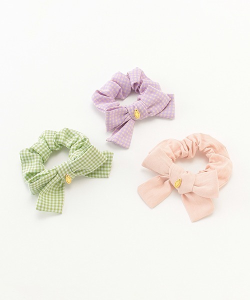 petit main(プティマイン)の「BIGリボンシュシュ(シュシュ・キッズ・ライトグリーン/ラベンダー/ライトピンク・FREE)」の4枚目の写真