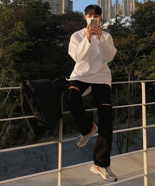 ASCLO（エジュクロ）の「ASCLO  Perfect Over T Shirt（Tシャツ/カットソー・メンズ・ホワイト/グレー・FREE）」の15枚目の写真