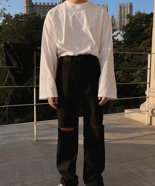 ASCLO（エジュクロ）の「ASCLO  Perfect Over T Shirt（Tシャツ/カットソー・メンズ・ホワイト/グレー・FREE）」の14枚目の写真