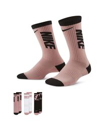 NIKE | ナイキ エブリデイ キッズ クッションド クルー ソックス (3足) / Nike Everyday Kids' Cushioned Crew Socks (3 Pairs)(ソックス/靴下)