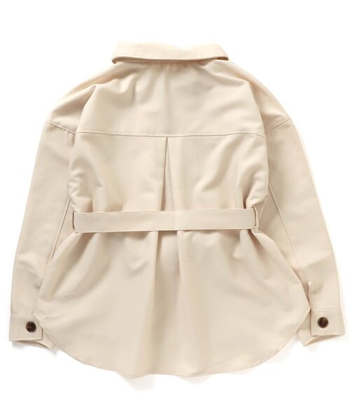 algy（アルジー）の「フロントジップシャツジャケット（シャツ/ブラウス・キッズ・アイボリー/ミント・SMALL/MEDIUM/X-SMALL/XX-SMALL）」の3枚目の写真