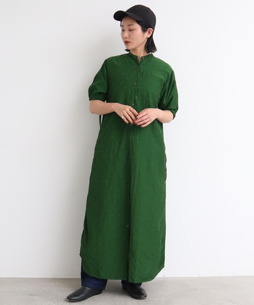 yuni（ユニ ）の「コットンキュプラ dot embroidaly drawstrings