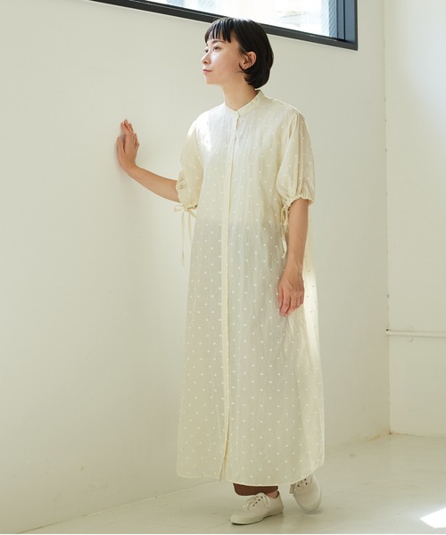 yuni(ユニ )の「コットンキュプラ dot embroidaly drawstrings yuni(ユニ )の「コットンキュプラ dot embroidaly drawstrings