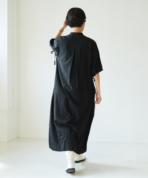 yuni（ユニ ）の「コットンキュプラ dot embroidaly drawstrings