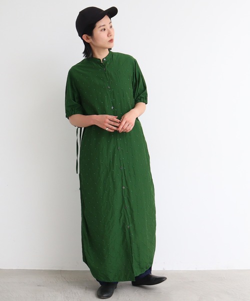 yuni（ユニ ）の「コットンキュプラ dot embroidaly drawstrings