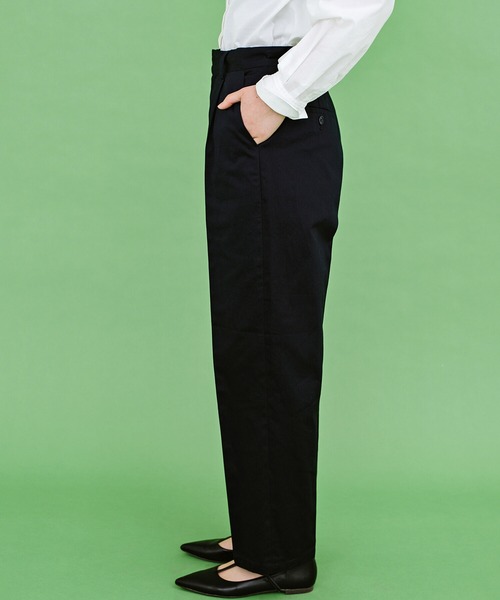 haco!（ハコ）の「かっこつけたいときも普段にも！ＰＢＰオーガニックコットン　１本あると便利な定番パンツ（ユニセックス）（その他パンツ・レディース・ダークネイビー・1/2/3）」の4枚目の写真