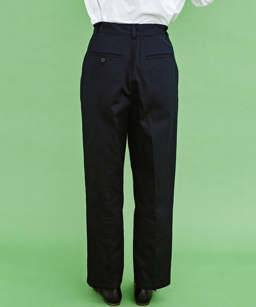 haco!（ハコ）の「かっこつけたいときも普段にも！ＰＢＰオーガニックコットン　１本あると便利な定番パンツ（ユニセックス）（その他パンツ・レディース・ダークネイビー・1/2/3）」の6枚目の写真