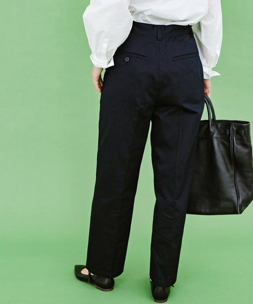 haco!（ハコ）の「かっこつけたいときも普段にも！ＰＢＰオーガニックコットン　１本あると便利な定番パンツ（ユニセックス）（その他パンツ・レディース・ダークネイビー・1/2/3）」の8枚目の写真