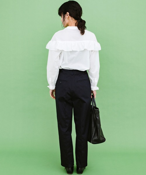 haco!（ハコ）の「かっこつけたいときも普段にも！ＰＢＰオーガニックコットン　１本あると便利な定番パンツ（ユニセックス）（その他パンツ・レディース・ダークネイビー・1/2/3）」の12枚目の写真