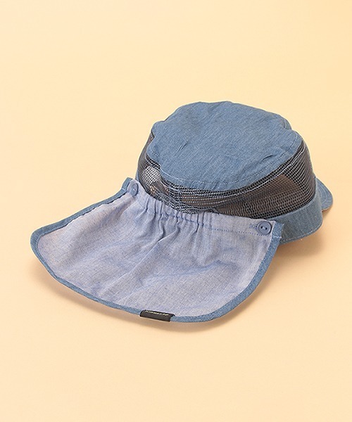 kladskap（クレードスコープ）の「電車ワークキャップ（キャップ・キッズ・ベージュ/サックスブルー・S/M/L）」の5枚目の写真