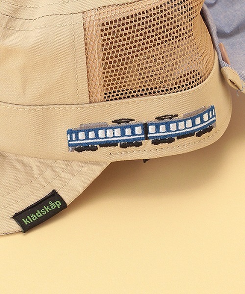 kladskap（クレードスコープ）の「電車ワークキャップ（キャップ・キッズ・ベージュ/サックスブルー・S/M/L）」の8枚目の写真
