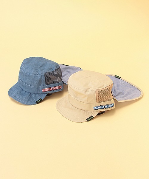kladskap（クレードスコープ）の「電車ワークキャップ（キャップ・キッズ・ベージュ/サックスブルー・S/M/L）」の15枚目の写真