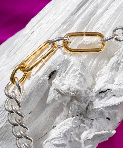 MAISON SPECIAL(メゾンスペシャル)の「《ユニセックスアイテム》【RANDOMLY DESIGNED JEWELRY】シルバー&ゴールドネックレス&ブレスレットD 【MAISON SPECIAL/メゾンスペシャル】(ネックレス・メンズ・シルバー・FREE)」の3枚目の写真