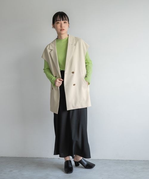 LOWRYS FARM（ローリーズファーム）の「シアーハイネックＬＳ　273338（シャツ/ブラウス・レディース・ホワイト/ブラック/グリーン・FREE）」の16枚目の写真